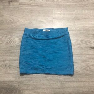 Cute bright blue mini skirt